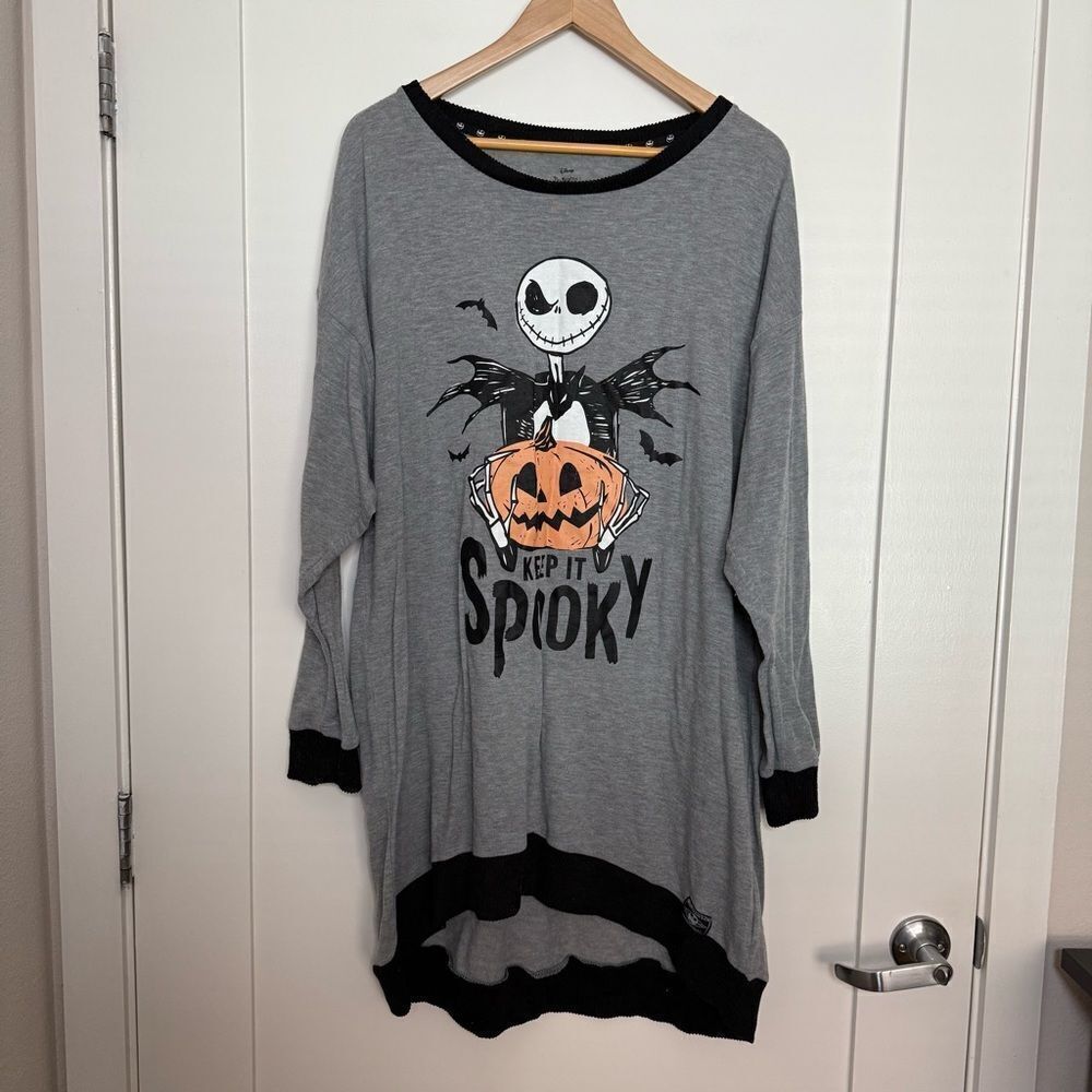 Disney Tim Burton Nightmare Before Christmas Top Tunic 2X Halloween Spooky Soft